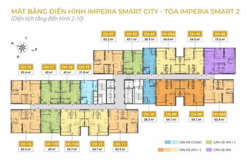 Mặt bằng tòa IS 2 Imperia Smart City